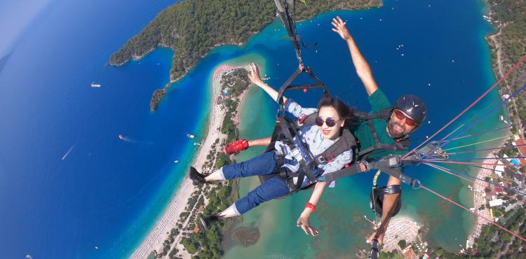 Ruiqi adlı kişinin uçuş deneyimlerini paylaştığı fotoğraf